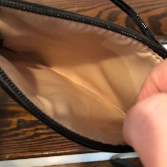 COACH Madison Black Patent Leather Satin Ocelot Pattern Wristlet RARE - Picture 7 of 11